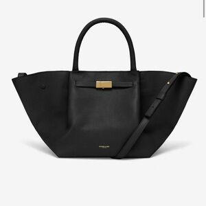 DEMELLIER | The Midi New York Bag (Black Small Grain)